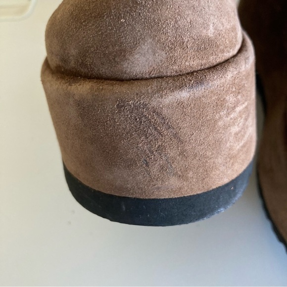 Free People Sabrina Mary Jane Taupe Suede Platforms Sz 37 - Picture 6 of 11